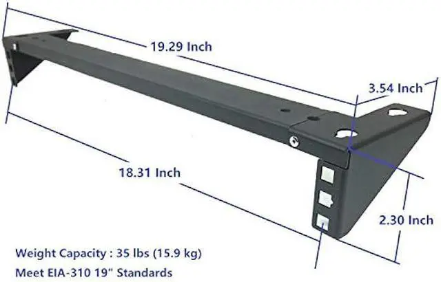 Alt view image 4 of 5 - Jingchengmei 1U Lightweight Foldable 19 Inch Steel Vertical Rack and Wall Mountable Server Rack Mount (1)
