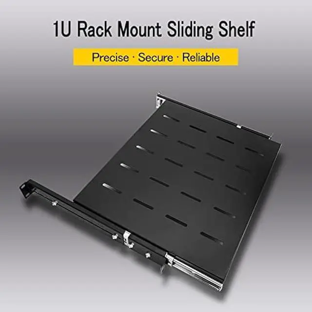 Alt view image 2 of 6 - RAISING ELECTRONICS 2Pack Sliding Rack Server Shelf 1U 19inch 4 Post Rack Mount-Adjustable 15inch-22inch
