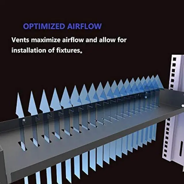 Alt view image 4 of 5 - Jingchengmei 1U Disassembled Vented Cantilever Server Rack Mount Shelf 6(152mm) Depth for 19-Inch Network/AV Equipment Rack and Cabinet(1U6V)