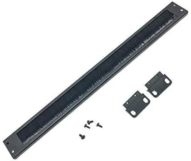 Alt view image 2 of 5 - Jingchengmei 1U Disassembled Rack Mount Cable Management Panel with Brush for Cable Entry for 19-Inch Rack or Cabinet Black (BF01UAB2)