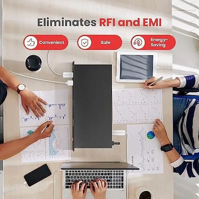 Alt view image 5 of 6 - PylePro PDU Power Strip Surge Protector - 3600 Watt 15 Amp 20 Outlet Heavy Duty Electric Extension Cord - 2U Rack Mount Power Conditioner w/ AC Filter - PCO885
