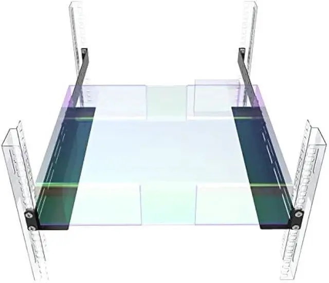 Alt view image 4 of 5 - 1U Universal Rack Mount Rails- 4-Post Server Rack Shelf Rail 16-29 inches Adjustable Depth for APC HP IBM DELL Compaq