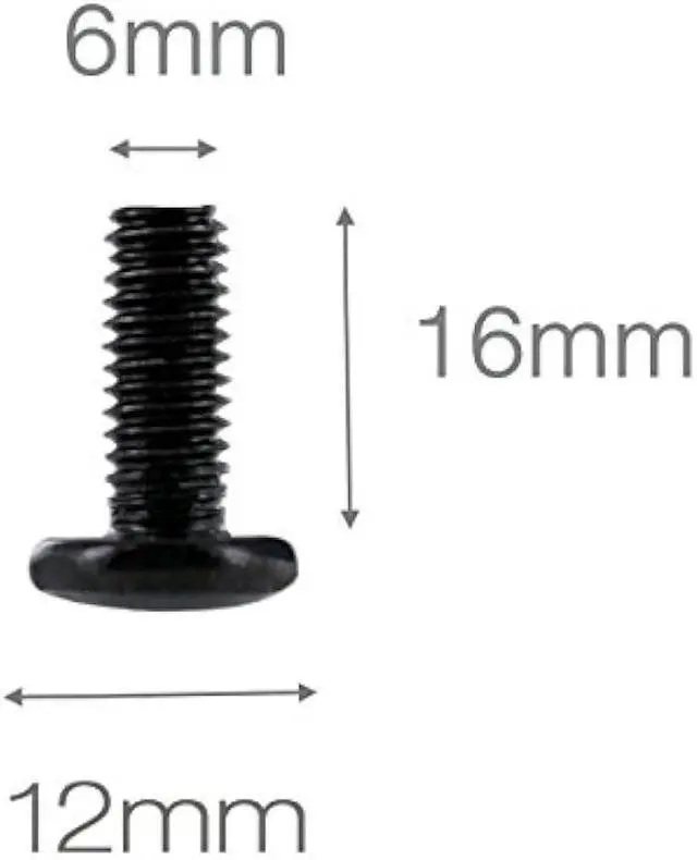 Alt view image 2 of 5 - 60-Pack M6 x 16mm Screws and Cage Nuts for Server Shelf Cabinets Rack Mount 1U 2U 6U 12U Rack Screw cage nut - Black