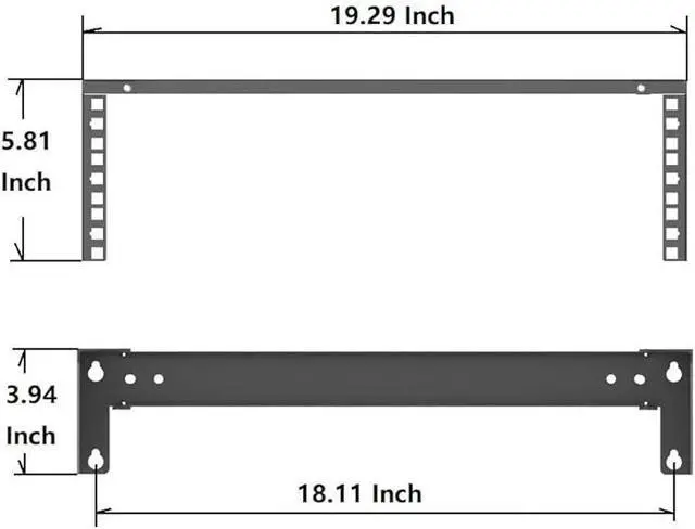 Alt view image 5 of 5 - JINGCHENGMEI 3U Vertical Wall Mount Patch Panel Bracket -Steel Networking Euipment Rack for 19 Network, Server and Data Equipment (1)