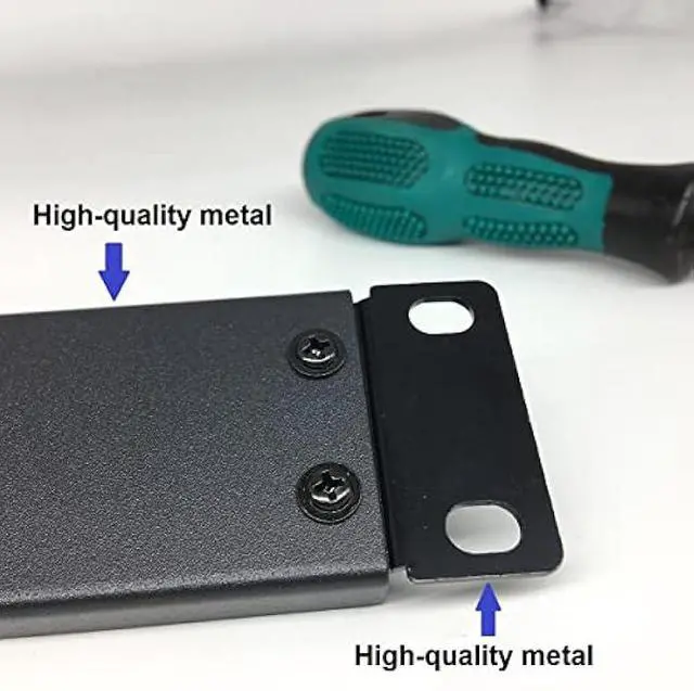 Alt view image 6 of 6 - Jingchengmei 2 Pack 1U Metal Disassembled Blank Panel 1U Rack Mount Spacer for 19in Server Rack Enclosure or Network Cabinet, Black (ABPA2PC)