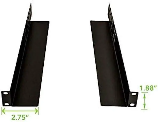 Alt view image 4 of 5 - NavePoint Universal 1U Rack Mount 4-Post Shelf Rail for Dell Compaq IBM HP APC - 33.5 Inches deep