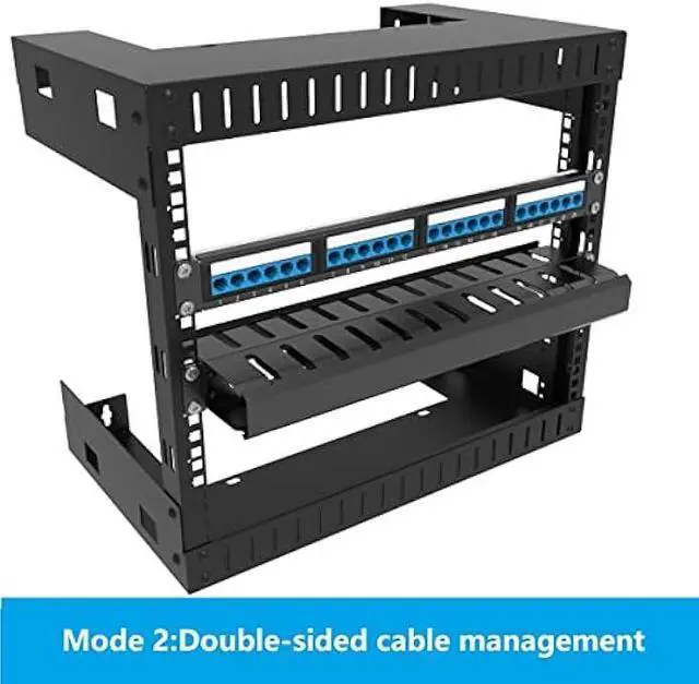 Alt view image 3 of 5 - Jingchengmei All Metal 1U 19 Inch Server Rack Wire Management System-Horizontal Rack Mount 12 Larger Slots Cable Manager (AHMMA1U12S, Black)