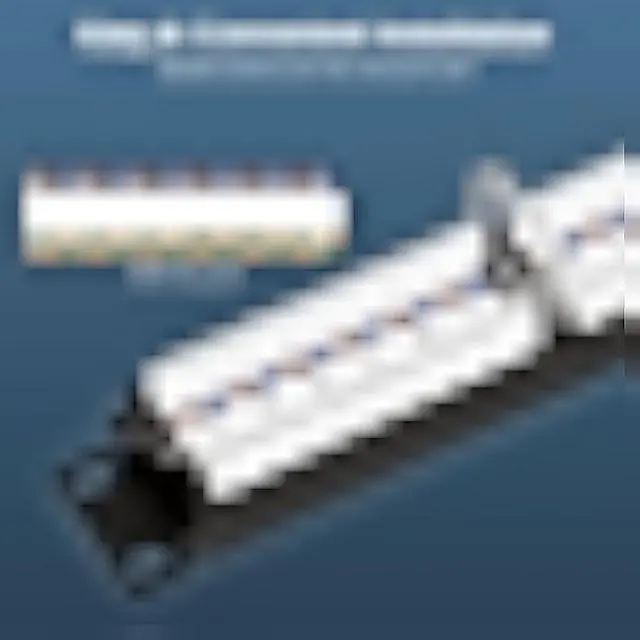 Alt view image 2 of 6 - iwillink 24-Port Cat6 Patch Panel, 10Gbps RJ45 Keystone Network Panel for Rackmount or Wall Mount, Ideal for Gigabit Ethernet Connections