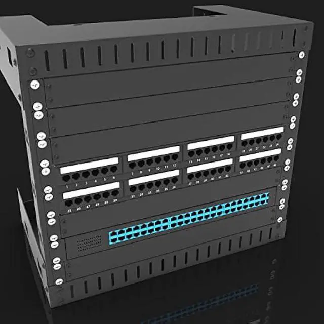 Alt view image 4 of 6 - Jingchengmei 2 Pack 1U Metal Disassembled Blank Panel 1U Rack Mount Spacer for 19in Server Rack Enclosure or Network Cabinet, Black (ABPA2PC)