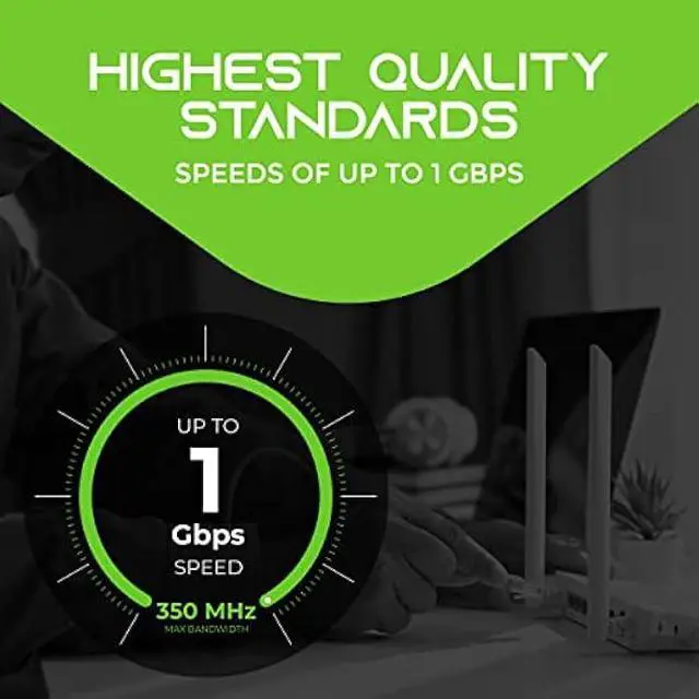 Alt view image 4 of 5 - GearIT 100-Pack, Cat5e Ethernet Patch Cable 3 Feet - Snagless RJ45 Computer LAN Network Cord, Blue - Compatible with 48 Port Switch POE Rackmount 48port Gigabit