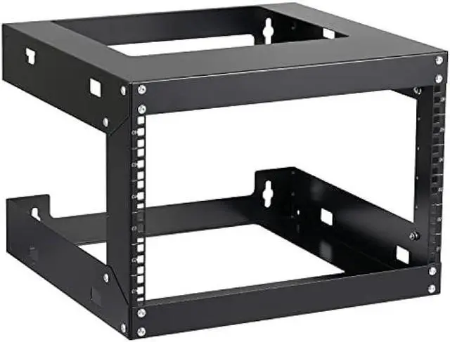 Main image of 6U Wall Mount Rack Open Frame 19 Inch Server Equipment Network Cabinet 18 inches Depth Black by Tedgetal