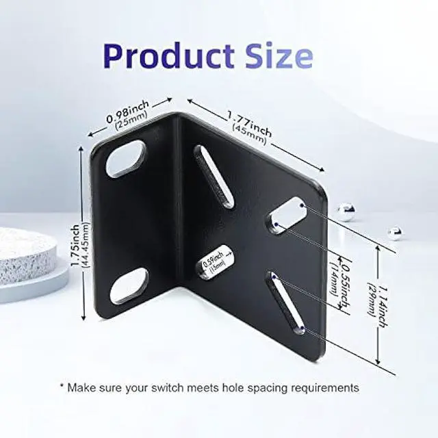 Alt view image 2 of 6 - Rack Mount Kit Universal 1U Rack Ears with Adjustable Holes Distance, Compatible for Most Cisco, NETGEAR,Dell, D-Link, Linksys, TRENDnet and Buffalo Tech Switches