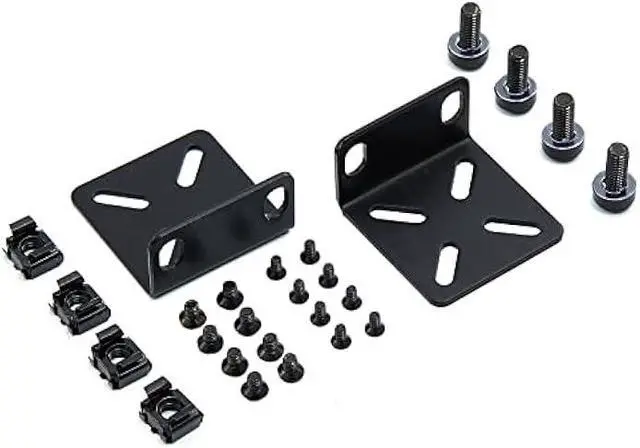 Main image of Rack Mount Kit Universal 1U Rack Ears with Adjustable Holes Distance, Compatible for Most Cisco, NETGEAR,Dell, D-Link, Linksys, TRENDnet and Buffalo Tech Switches