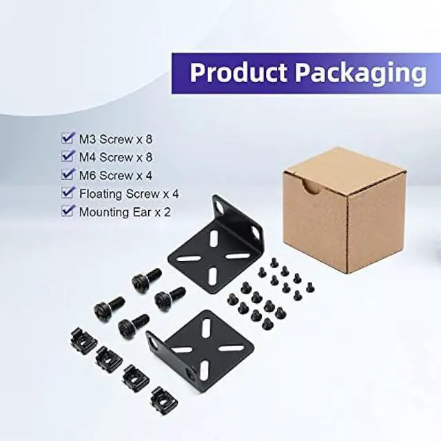 Alt view image 4 of 6 - Rack Mount Kit Universal 1U Rack Ears with Adjustable Holes Distance, Compatible for Most Cisco, NETGEAR,Dell, D-Link, Linksys, TRENDnet and Buffalo Tech Switches