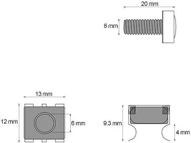 Alt view image 4 of 6 - 30 Pack M6 x 20mm Rack Mount Cage Nuts, Screws and Washers for Rack Mount Server Cabinet, Rack Mount Server Shelves, Routers (Silver)