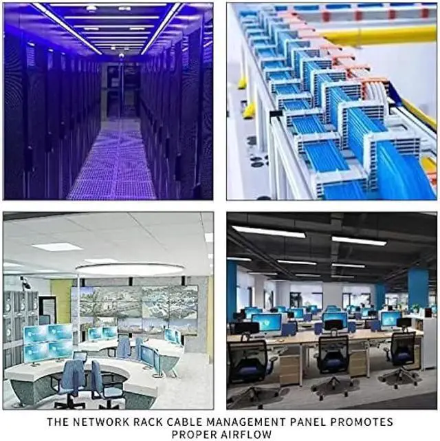 Alt view image 4 of 6 - 1U Brush Panel Disassembled Rack Mount Cable Management Panel, Horizontal Grommet Strip Server Rack for 19 Inch Rack or Network Cabinet-5Pack (1U-5PACKS)