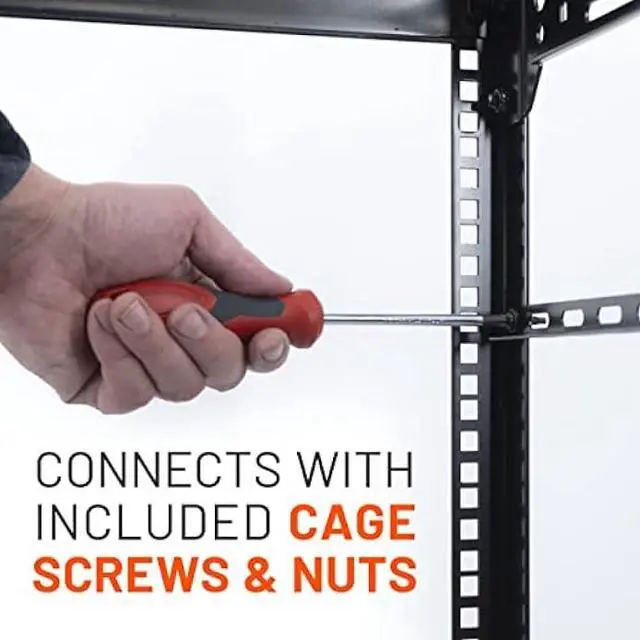 Alt view image 3 of 6 - ECHOGEAR Rack Cable Management Tie Bar Kit - Includes 4X 1U Tie Bars, 24 Zip Ties, 8 Cage Nuts, & 8 Screws - Works with 19 Open Frame Racks & Enclosures