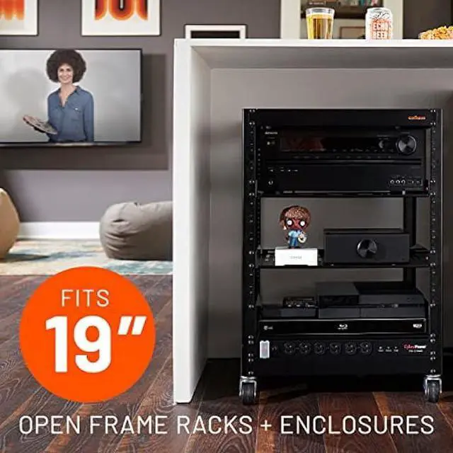 Alt view image 4 of 6 - ECHOGEAR Rack Cable Management Tie Bar Kit - Includes 4X 1U Tie Bars, 24 Zip Ties, 8 Cage Nuts, & 8 Screws - Works with 19 Open Frame Racks & Enclosures