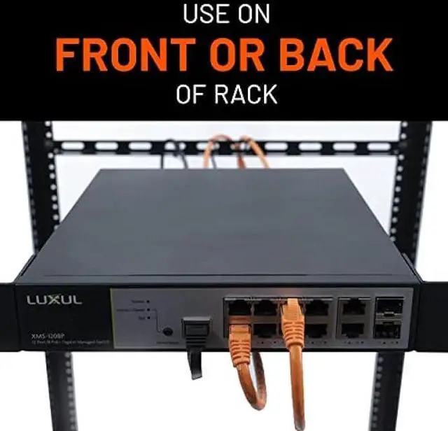 Alt view image 5 of 6 - ECHOGEAR Rack Cable Management Tie Bar Kit - Includes 4X 1U Tie Bars, 24 Zip Ties, 8 Cage Nuts, & 8 Screws - Works with 19 Open Frame Racks & Enclosures