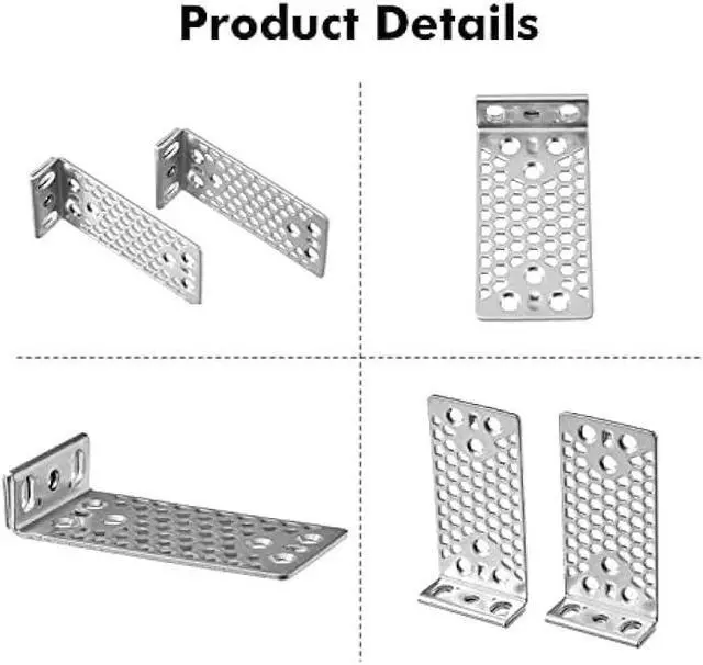 Alt view image 3 of 6 - MokerLink Metal Rack Mount Ear for 17.3 inch Switches, Compatible for Cisco 2960X 2960XR 3650 3850 Network Switch