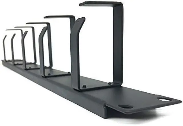 Alt view image 6 of 6 - 2 Pcs of 1U 19 Rack Mount Cable Management Organizer -5 D-Ring Metal Server Rack Cable Manager Wire Management System (5R2PC)