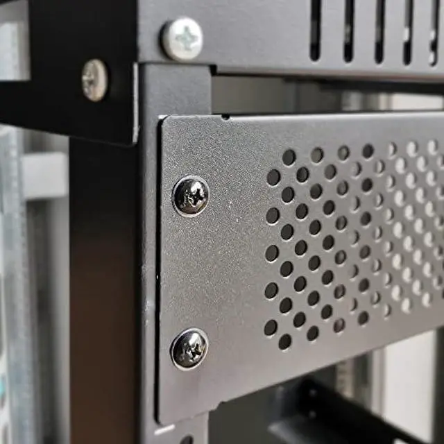 Alt view image 5 of 6 - RIVECO 100PCS 10-32 Rack Screws for Server Cabinets & Racks Tapered Holes Mounting Network Equipment Audio Devices, Carbon Steel Black