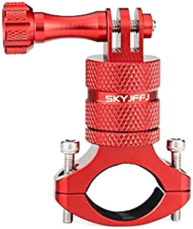 Main image of Mountain Bike Camera Handlebar Mount for GoPro Hero 8/9/10/11/12,360 Degree Rotation Aluminum Motorcycle Bicycle Rack Mount Holder for DJI Osmo Action,AKASO/YI & Action Camera AccessoriesRed