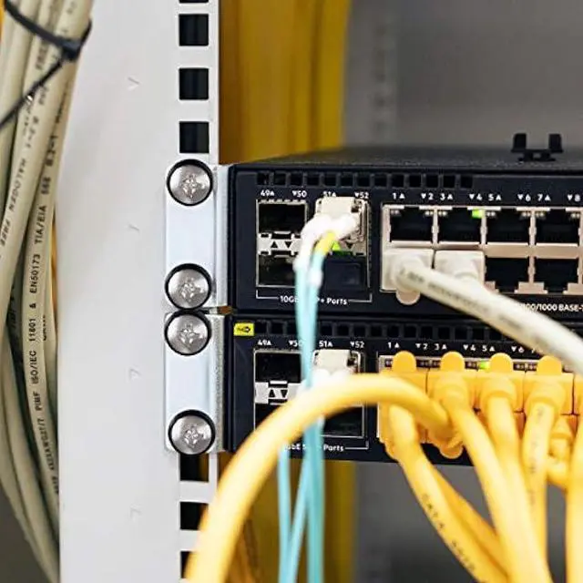 Alt view image 2 of 6 - kwmobile 50 Pack M6 Cage Nuts, Bolts and Washers Kit - Cage Nuts Set With Tool for Installation Extraction - For Patch Panel Rack Mount - Silver