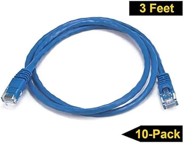 Alt view image 3 of 6 - iMBAPrice 25'Cat5e Network Ethernet Patch Cable, 10 Pack, Blue (IMBA-CAT5-25BL-10PK)