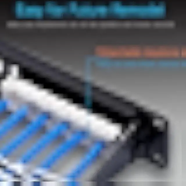 Alt view image 5 of 5 - Cat6 Patch Panel 24 Port with Keystone, RJ45 Network Panel 19 Inch, Punch Down Keystone Ethernet Patch Panel with Back Bar