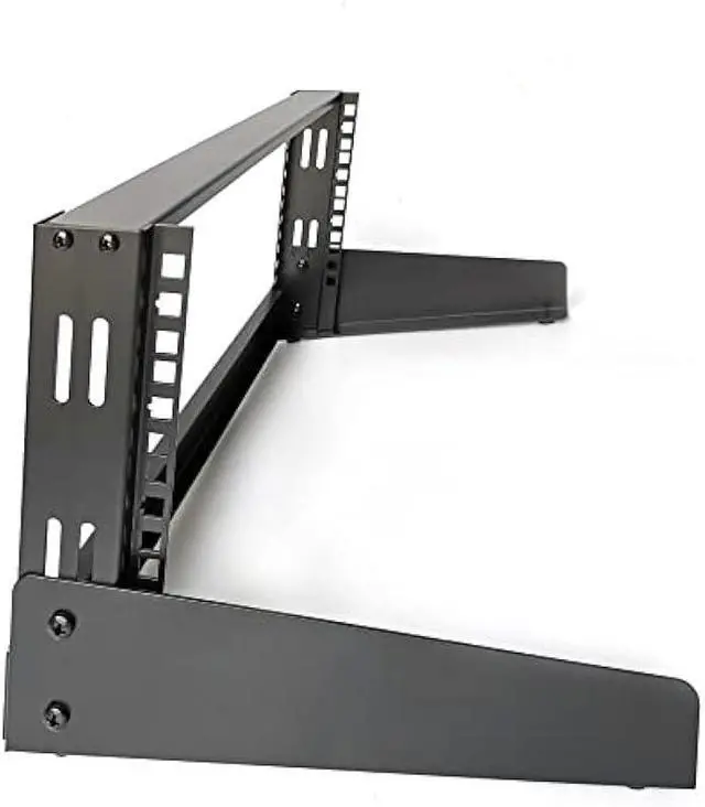 Alt view image 6 of 7 - RIVECO 4U Network Rack Desktop 19 Inch 2 Post Open Frame Shelf with Reinforced Beam, Free Standing Tabletop Racks for IT Server Sound AV Equipment
