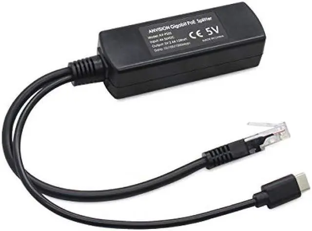 Alt view image 4 of 5 - ANVISION 4-Pack 5V Gigabit PoE Splitter, USB Type C, 48V to 5V 2.4A Adaper, IEEE 802.3af Compliant