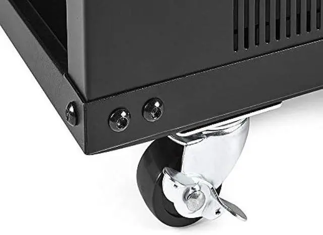 Alt view image 5 of 6 - NavePoint 9U Portable Server Rack with Casters - 9U Network Rack Open Frame with Adjustable Rails, 132lbs Capacity - Up to 22.6 Deep 19-Inch Rack for IT Equipment, Telecom & A/V, Black