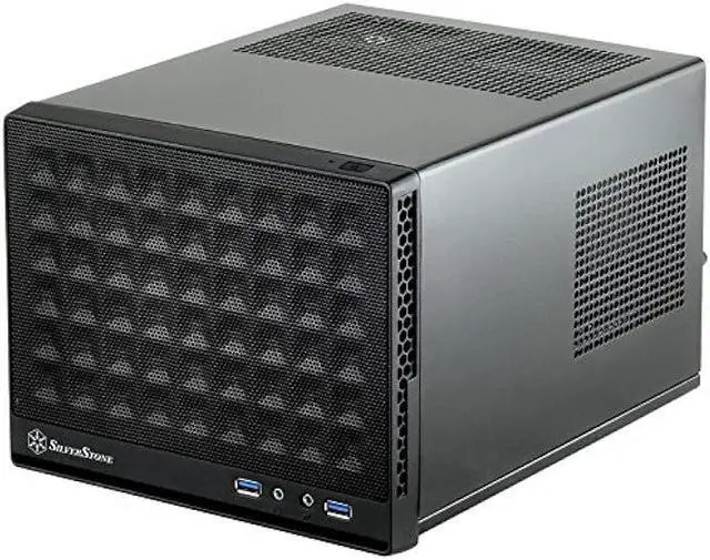Main image of SilverStone Technology Ultra Compact Mini-ITX Computer Case with Mesh Front Panel Black (SST-SG13B-USA)