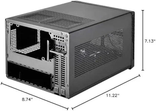 Alt view image 7 of 7 - SilverStone Technology Ultra Compact Mini-ITX Computer Case with Mesh Front Panel Black (SST-SG13B-USA)