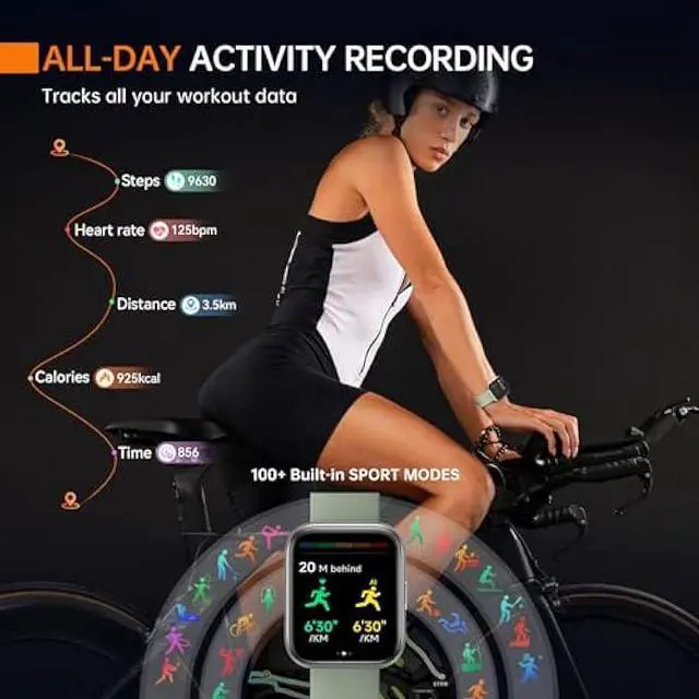 Alt view image 5 of 5 - aeac Smart Watch Fitness Watch for Men Women, Alexa Built-in & Stable Bluetooth Call, 100 Sports, IP68 Waterproof Smartwatches for iOS Android