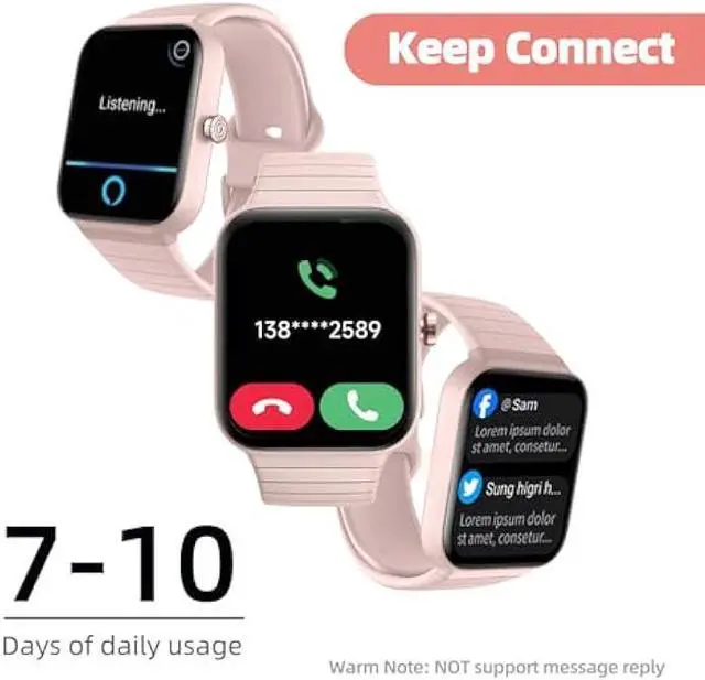 Alt view image 2 of 5 - Smart Watch for Women Men, Answer/Make Call, Alexa Built-in, 1.8 Fitness Tracker with 100 Sport Modes, Heart Rate, Blood Oxygen, Sleep Monitor, Fit for Android and iPhone, IP68 Waterproof