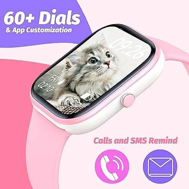 Alt view image 2 of 5 - Fitness Tracker Watch for Kids, IP68 Waterproof Kids Smart Watch with 1.5 DIY Dials 19 Sport Modes, Pedometers, Heart Rate, Sleep Monitor, Great Gift for Boys Girls Teens 6-14