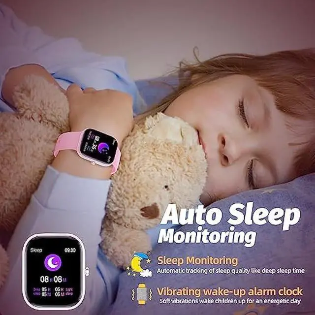 Alt view image 5 of 5 - Fitness Tracker Watch for Kids, IP68 Waterproof Kids Smart Watch with 1.5 DIY Dials 19 Sport Modes, Pedometers, Heart Rate, Sleep Monitor, Great Gift for Boys Girls Teens 6-14