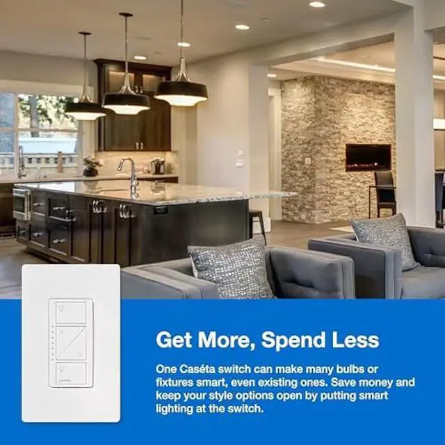 Alt view image 2 of 5 - Lutron Caseta Original Smart Dimmer Switch Kit, 2 Dimmer Switches, 2 Wall Plates, 2 Remotes, 2 Pedestals, and Smart Hub, Works with Alexa, Apple Home, Google Home, 3Way, 150W, No Neutral, P-BDG-PKG2W