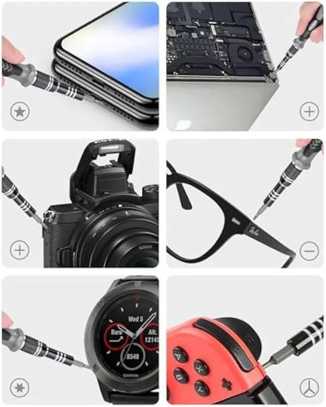 Alt view image 5 of 5 - SHOWPIN 122 in 1 Precision Computer Screwdriver Kit, Laptop Screwdriver Sets with 101 Magnetic Drill Bits, Computer Accessories, Electronics Tool Kit Compatible for Tablet, PC, iPhone, PS4 Repair