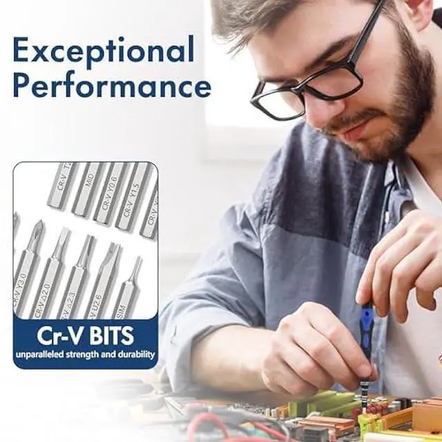 Alt view image 3 of 5 - XOOL 62 in 1 Precision Screwdriver Kit, Electronics Repair Tool Kit, Magnetic Driver Kit with Flexible Shaft, Extension Rod for Mobile Phone, Smartphone, Game Console, PC, Tablet