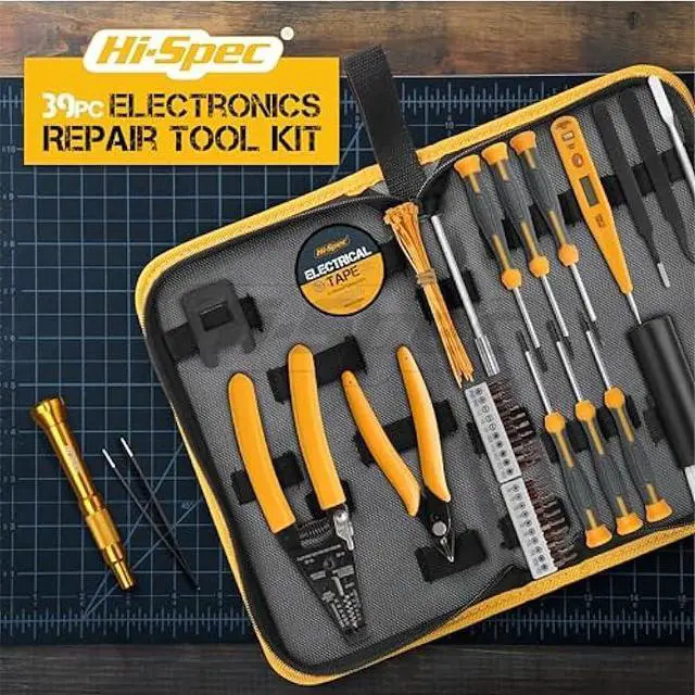 Alt view image 3 of 5 - Hi-Spec 39pc Electronics Repair & Opening Tool Kit Set for Laptops, Phones, Devices, Computer & Gaming Accessories. Precision Small Screwdrivers with Pentalobe Bits for iPhones & MacBooks