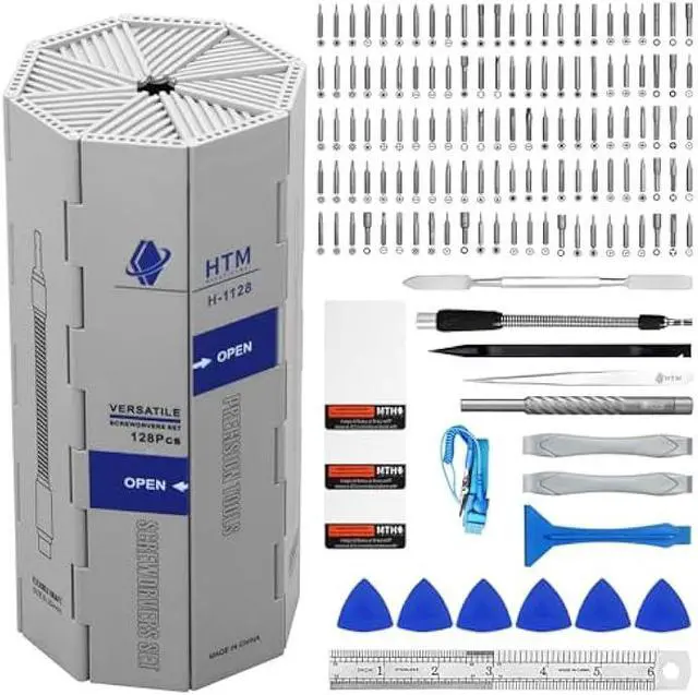 Main image of HengTianMei 142 in 1 Precision Screwdriver Set Professional Magnetic Repair Tool Kit for Computer, Laptop, Xbox, Macbook, Game Console (H1128)
