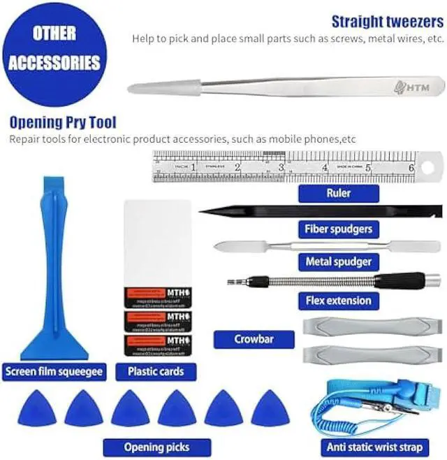Alt view image 4 of 6 - HengTianMei 142 in 1 Precision Screwdriver Set Professional Magnetic Repair Tool Kit for Computer, Laptop, Xbox, Macbook, Game Console (H1128)