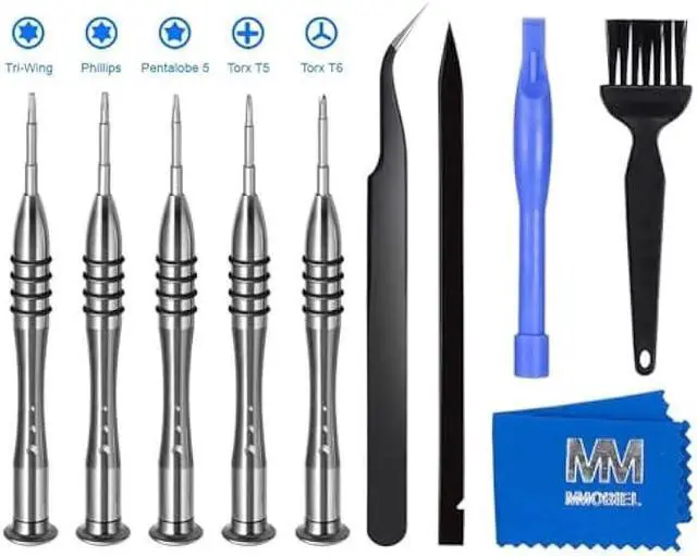 Alt view image 3 of 6 - MMOBIEL Toolkit Compatible with Macbook Pro/Air Repair-10 in-1 Professional Screwdriver Kit-Incl. 5x Magnetic Screwdriver: Tri-wing,Phillips,Pentalobe 5,Torx T5/T6 and other Opening and Cleaning Tools