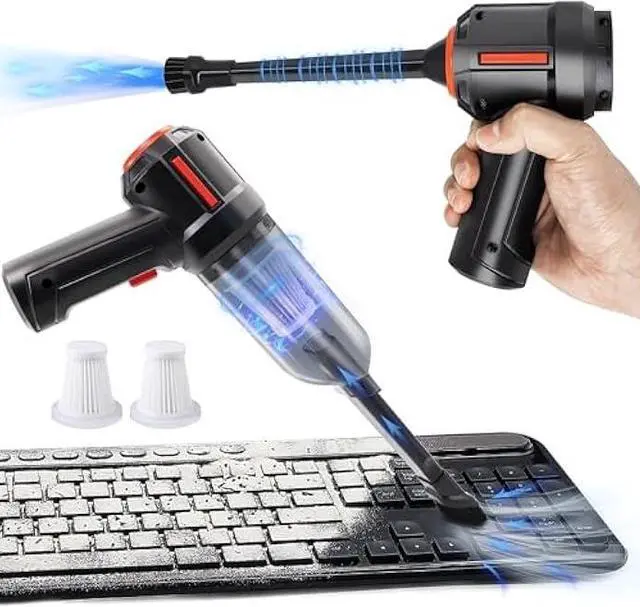 Main image of PeroBuno Computer Vacuum Cleaner - Air Duster - for Keyboard Cleaning - Cordless Canned Air - Powerful - Energy - Efficient - Compressed