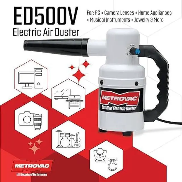 Alt view image 3 of 5 - METROVAC Electric Duster with Variable Speed Control - ED-500V, Powerful Computer Blower/Cleaner
