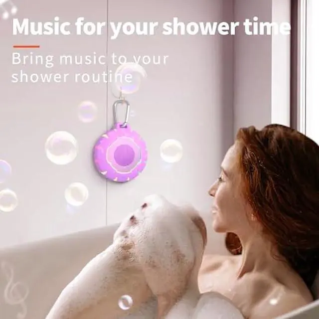 Alt view image 2 of 5 - HEYSONG Waterproof Shower Bluetooth Speaker, Durable & Portable with Clear Sound, Ideal for Shower, Pool, Beach & Kayaking  Great Gift for Girls, Women & Men