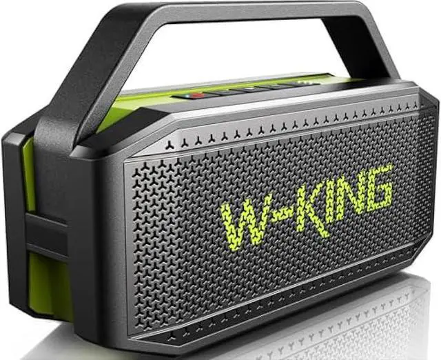 Main image of W-KING Portable Loud Bluetooth Speakers Wireless, 100W Max IPX6 Waterproof Outdoor Bluetooth Speaker Subwoofer, 60W Exlarge Passive Radiator- Deep Bass/40H/EQ/2 Pairing/TF/AUX, Party Big Large Boombox